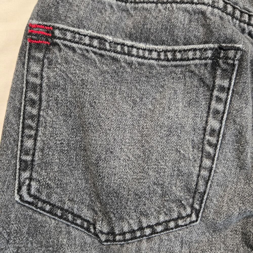 BDG Urban Outfitters Slim Straight Black Button-fly Jeans Distressed Sz 24 - Picture 8 of 10